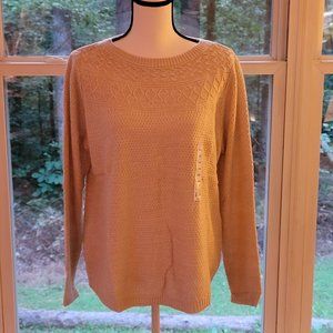 Croft & Barrow Cable Yoke Pullover Sweater